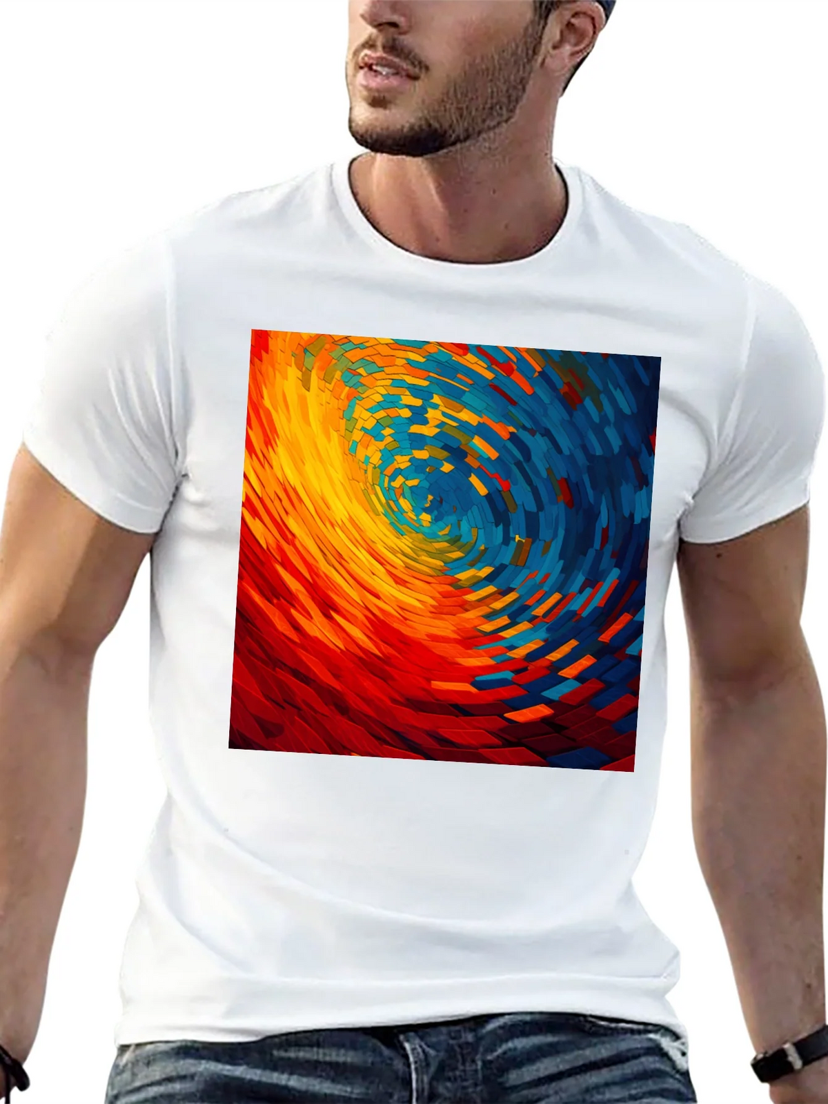 Abstract Swirl Graphic T-Shirt - Modern Art Tee product image 4