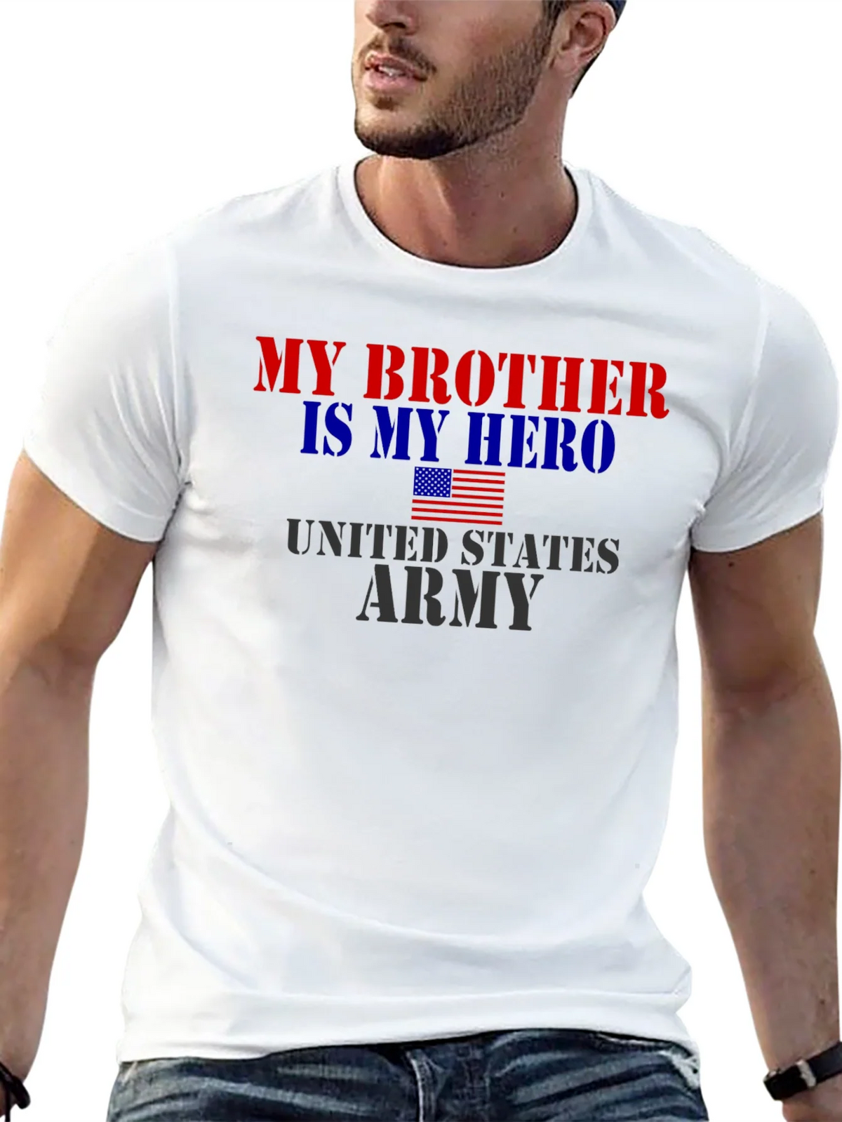 My Brother Is My Hero US Army T-Shirt product image 12