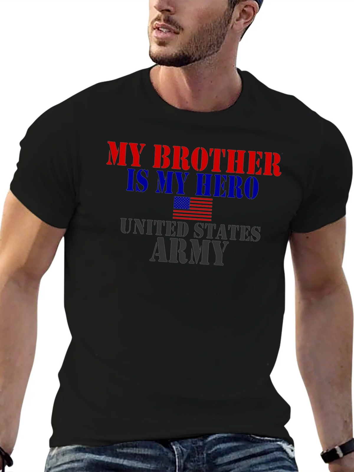 My Brother Is My Hero US Army T-Shirt product image 6
