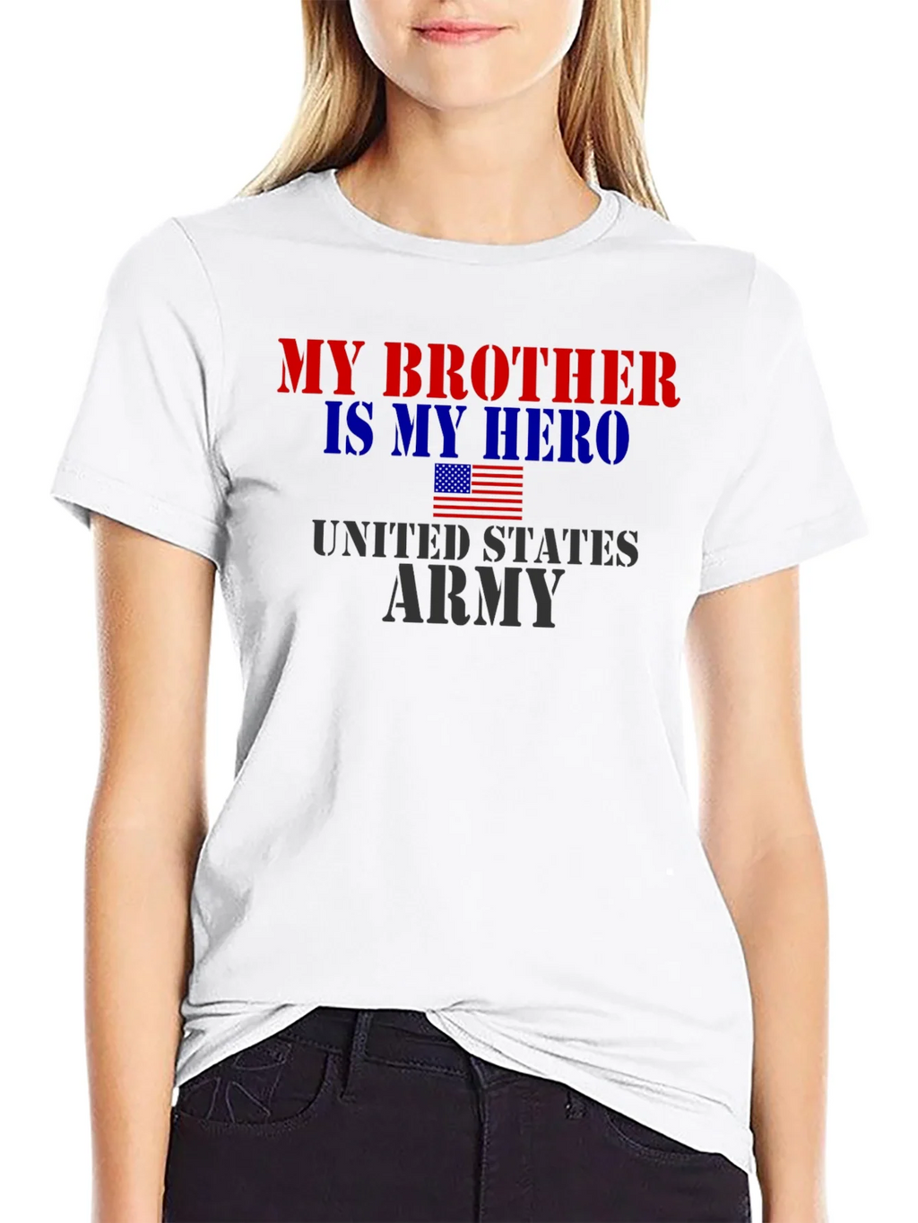 My Brother Is My Hero US Army T-Shirt product image 8