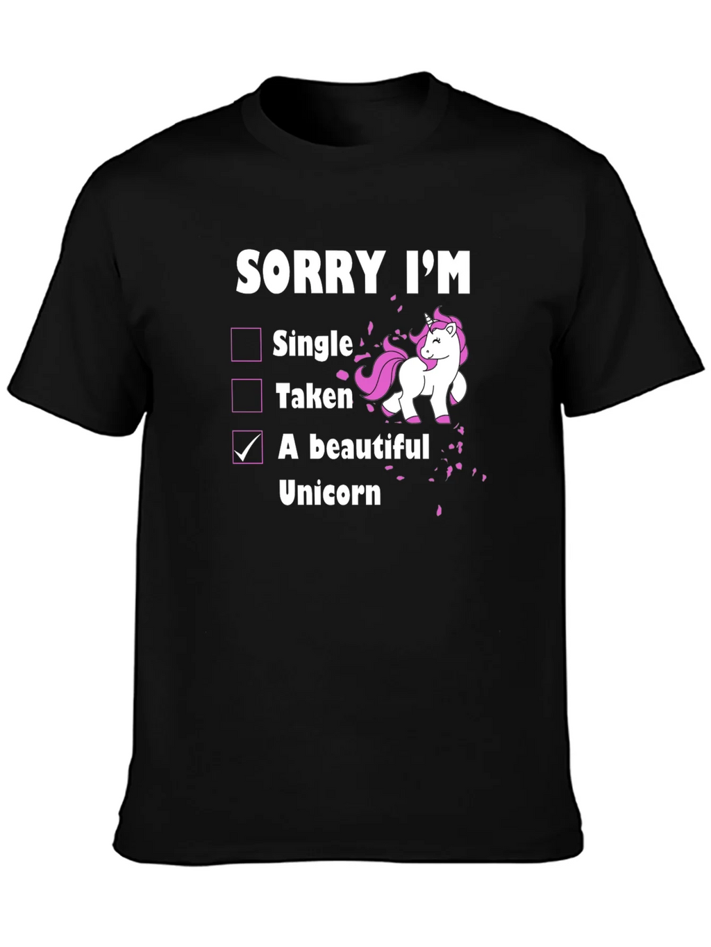 Funny Unicorn T-Shirt: Sorry Im A Beautiful product image 3