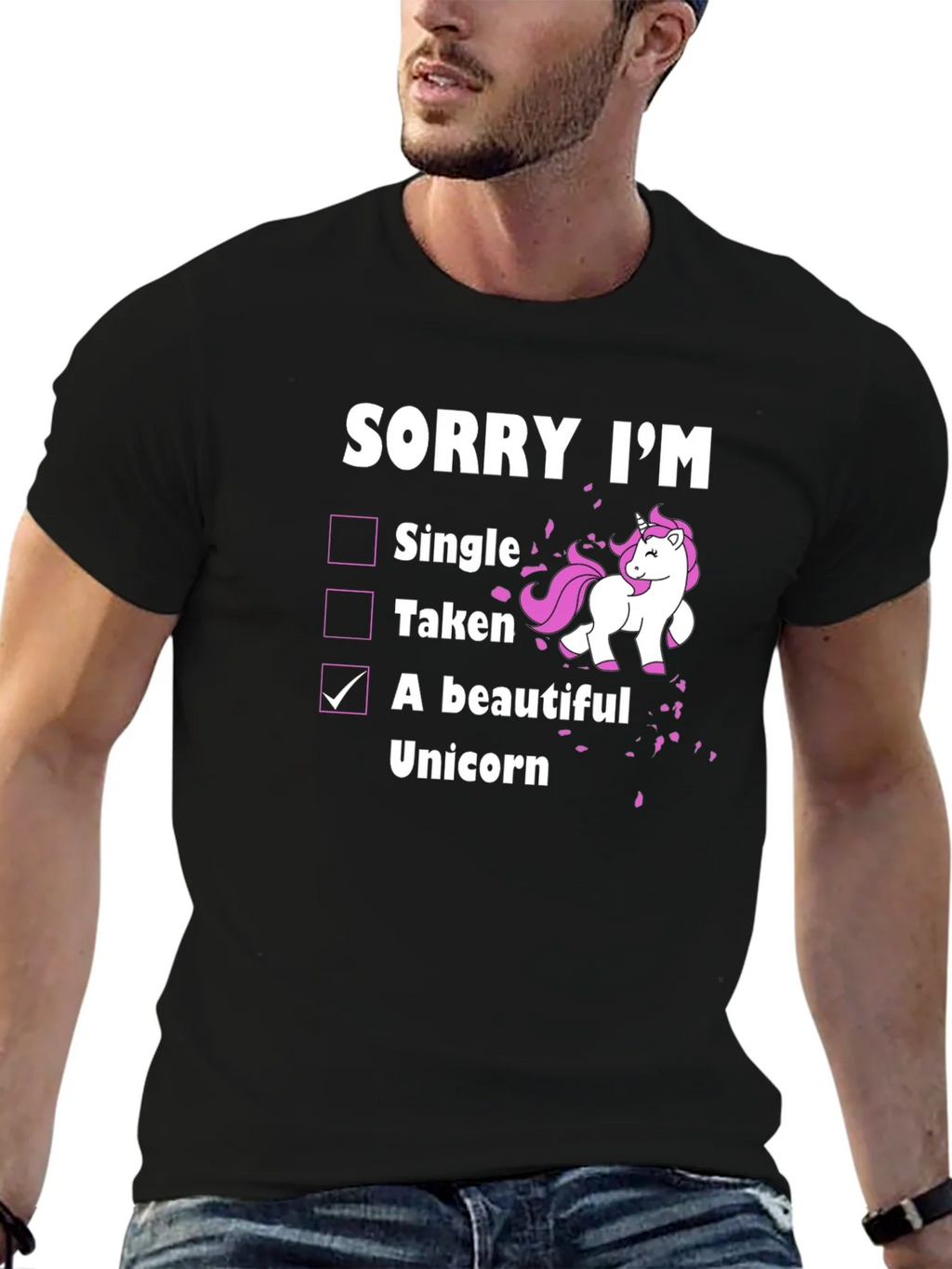 Funny Unicorn T-Shirt: Sorry Im A Beautiful product image 6