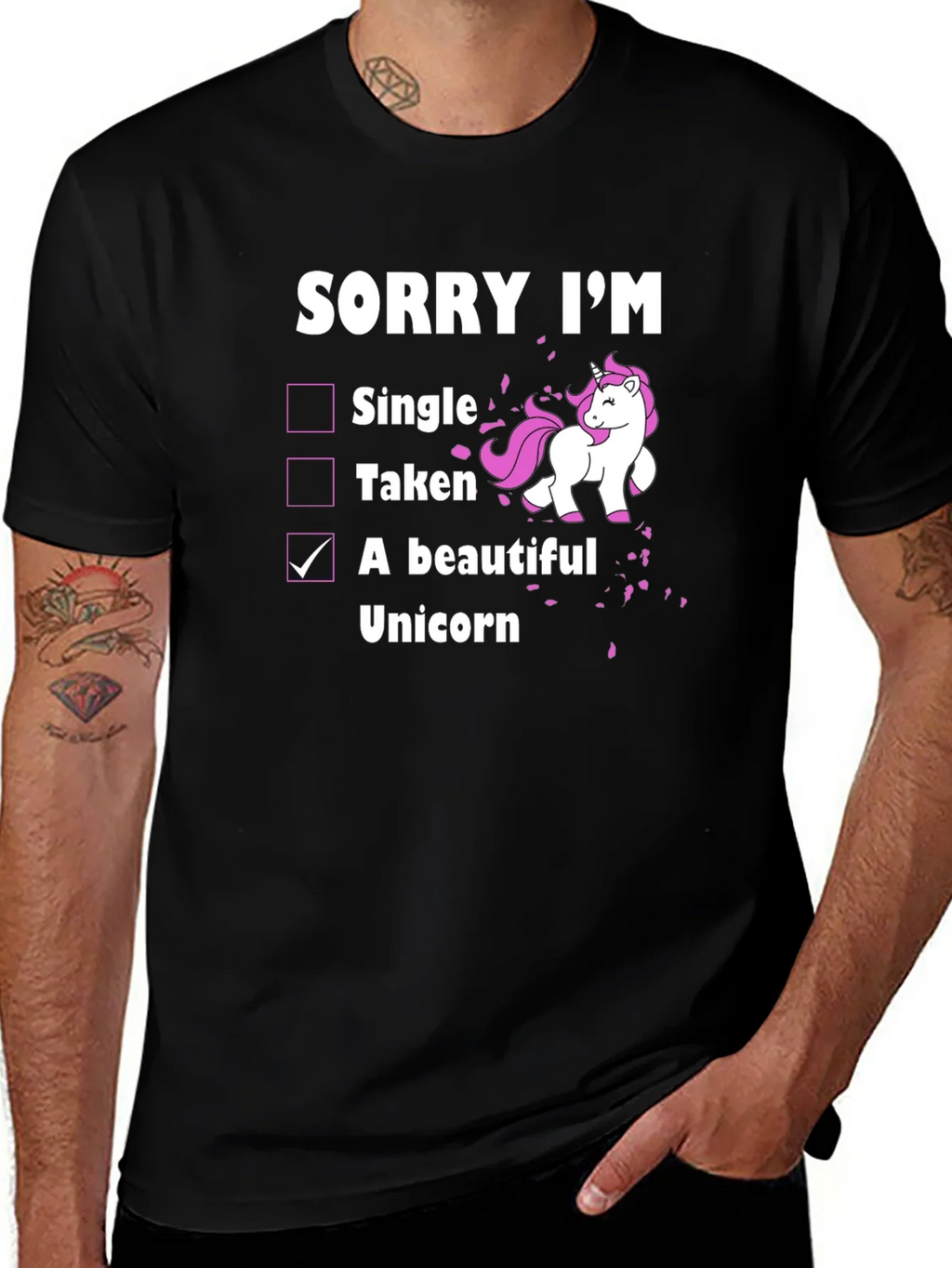 Funny Unicorn T-Shirt: Sorry Im A Beautiful product image 1