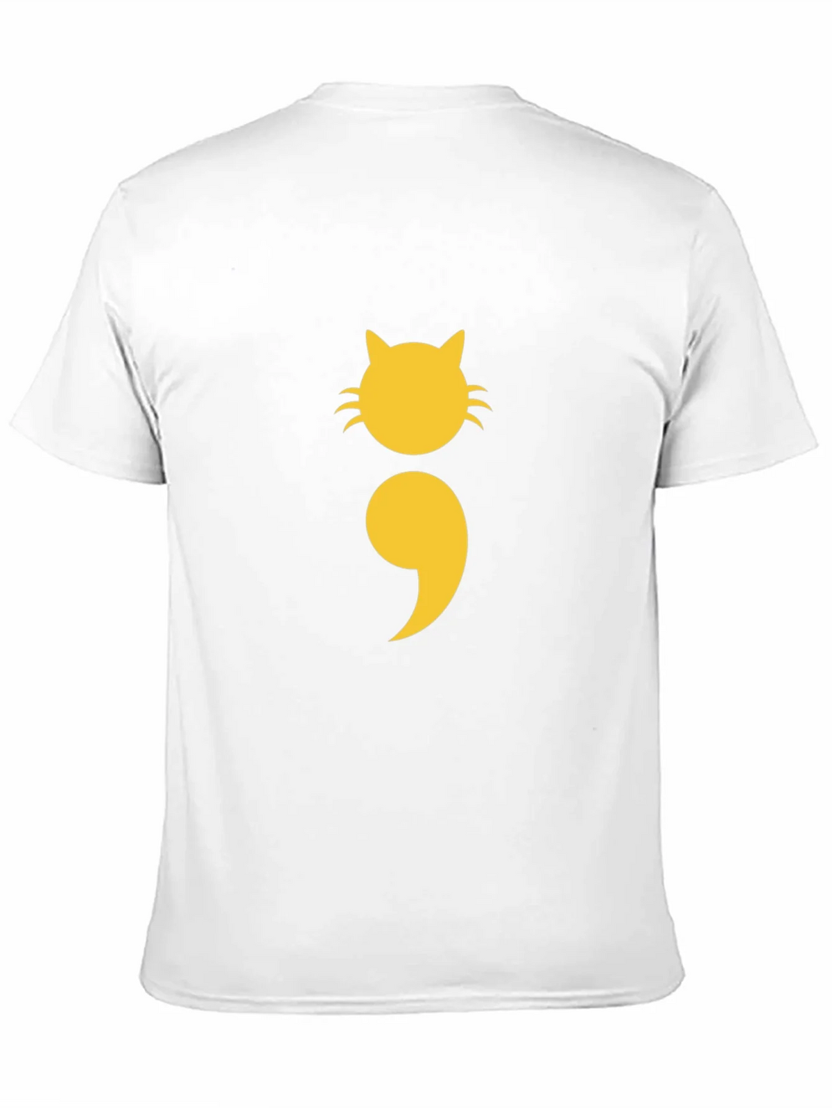 Cat Semicolon Graphic Tee - Black Cotton product image 7
