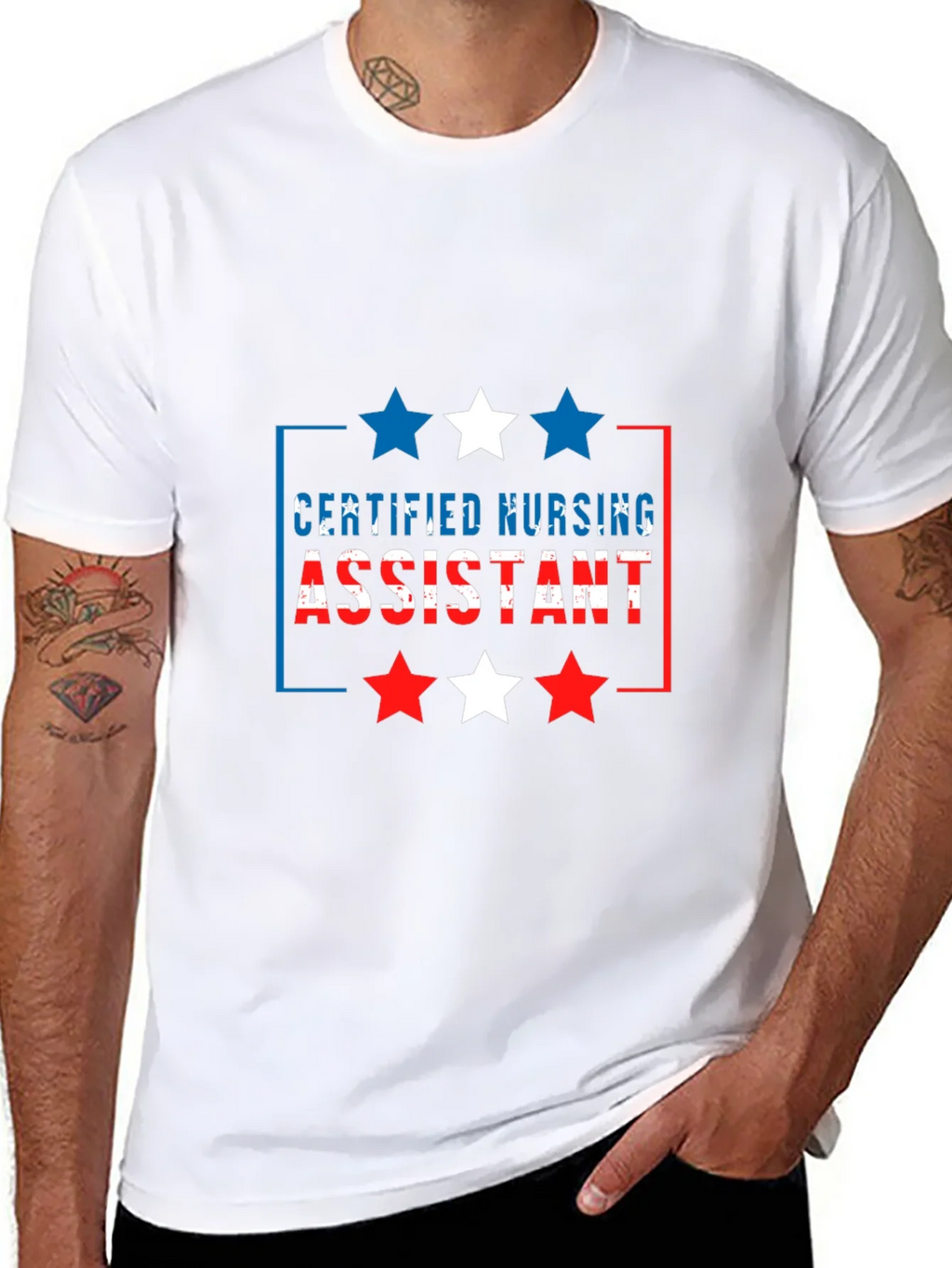 Certified Nursing Assistant Patriotic T-Shirt product image 4