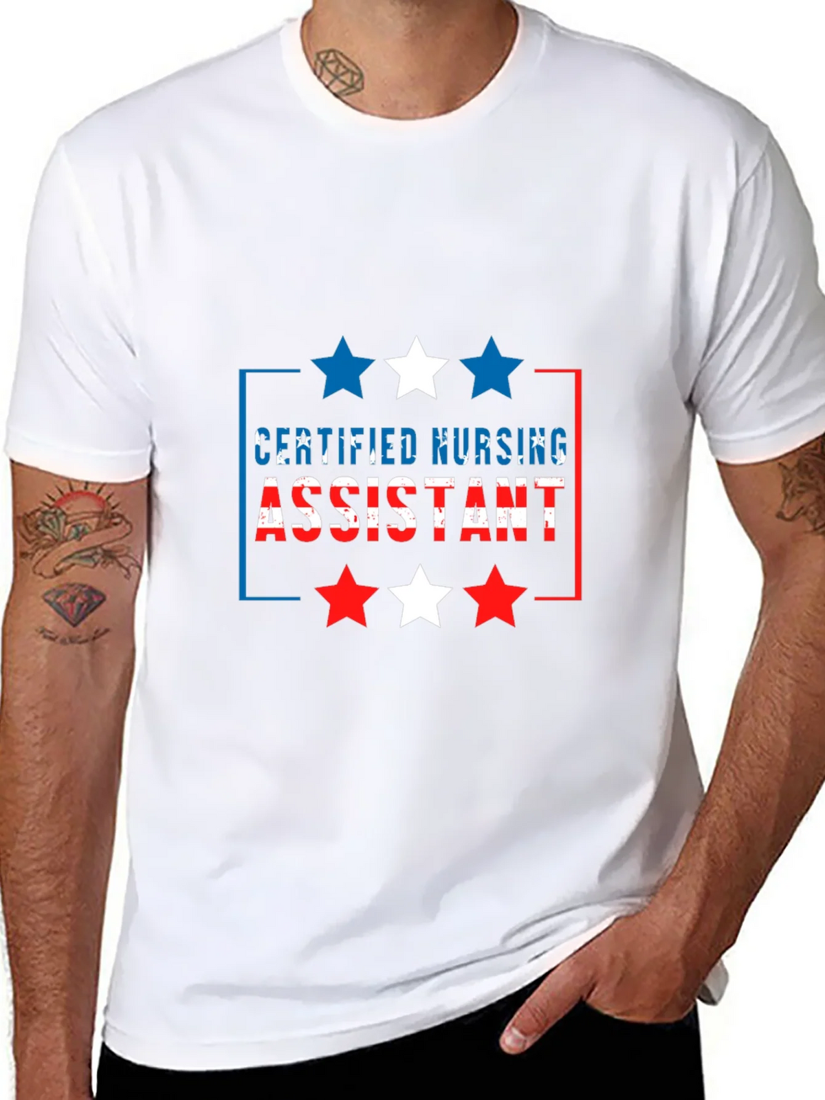 Certified Nursing Assistant Patriotic T-Shirt product image 4
