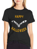 Happy Halloween Bat Graphic Tee product image 1