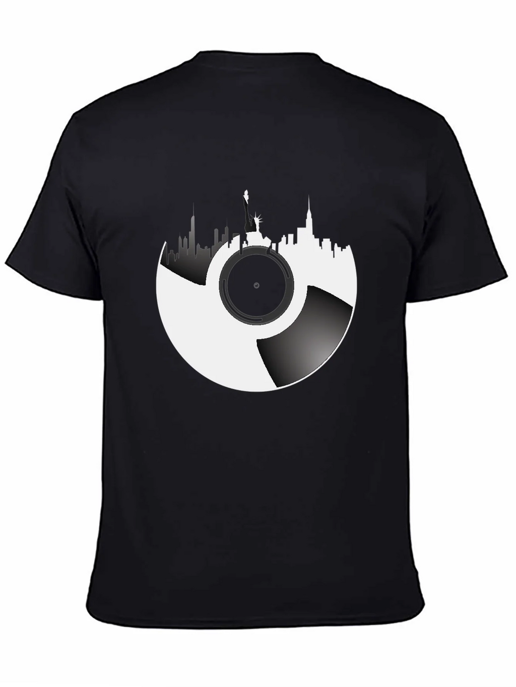 NYC Skyline Vinyl Record Graphic Tee product image 4