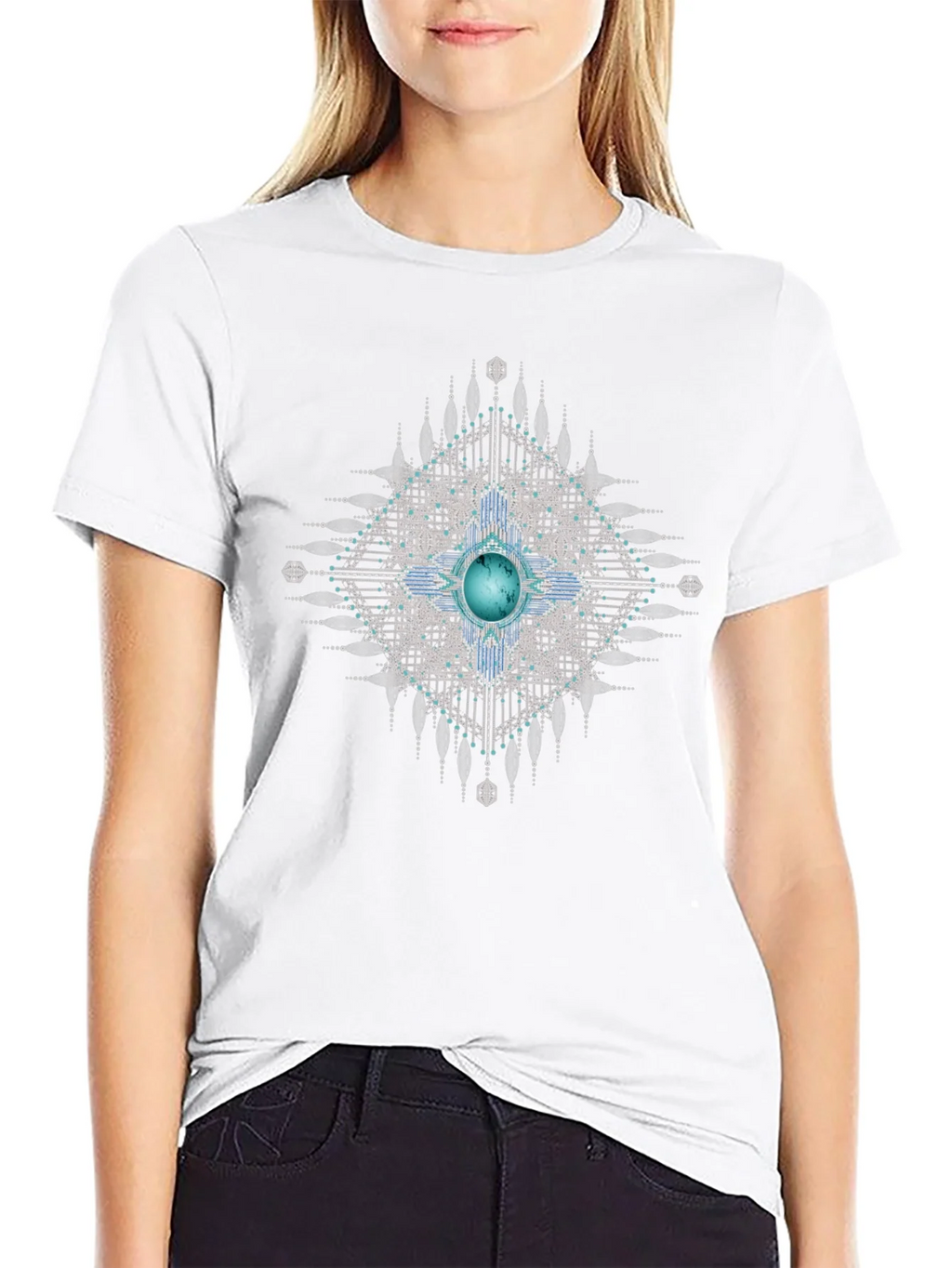 Geometric Gem Black T-Shirt product image 8