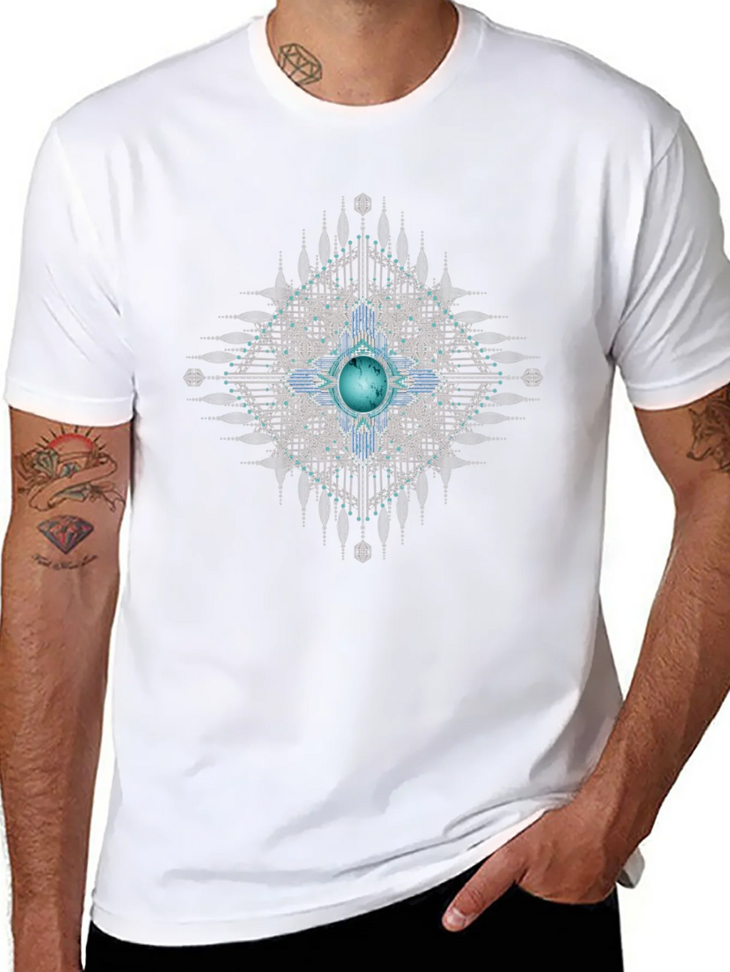 Geometric Gem Black T-Shirt product image 7