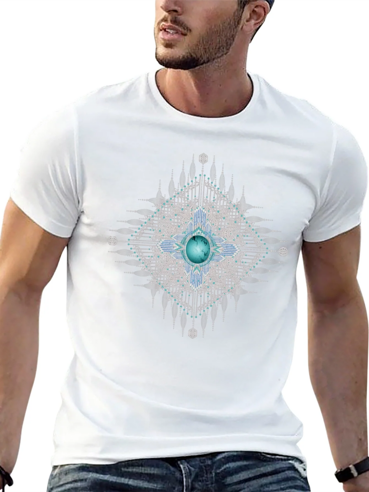 Geometric Gem Black T-Shirt product image 12