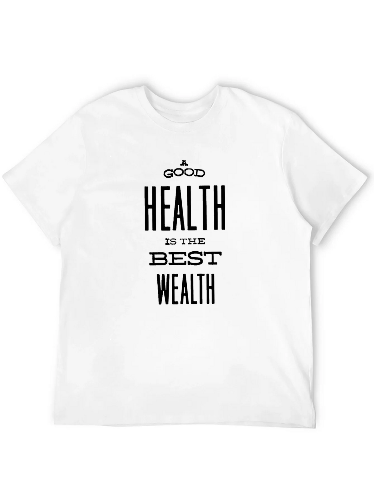 A Good Health is the Best Wealth Black T-Shirt product image 11