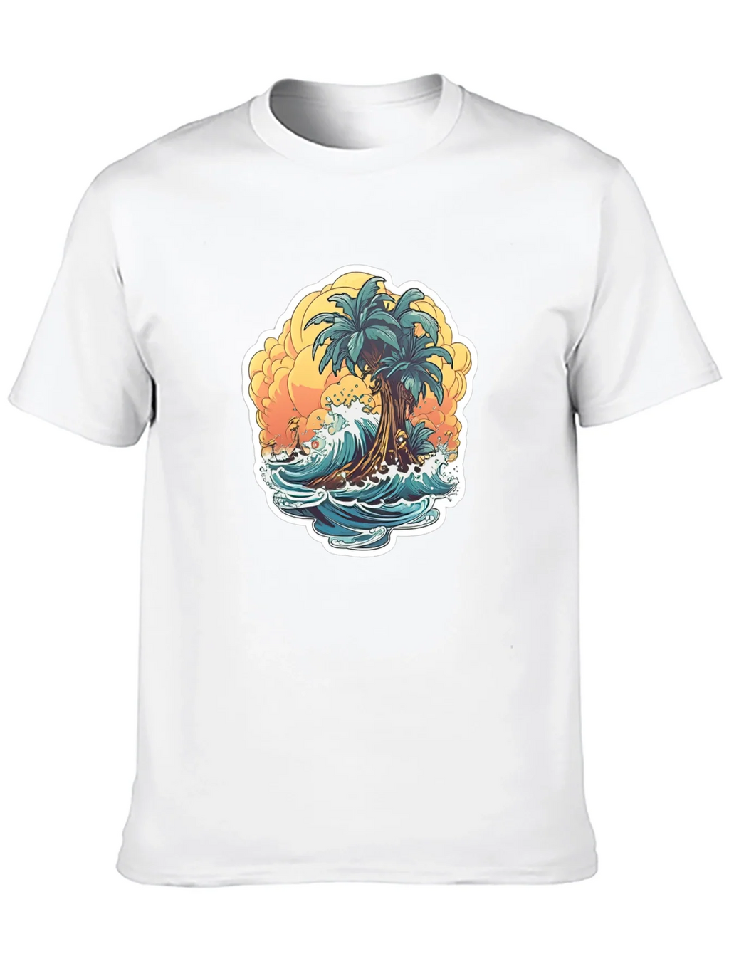 Tropical Beach Graphic T-Shirt - Island Vibes product image 2