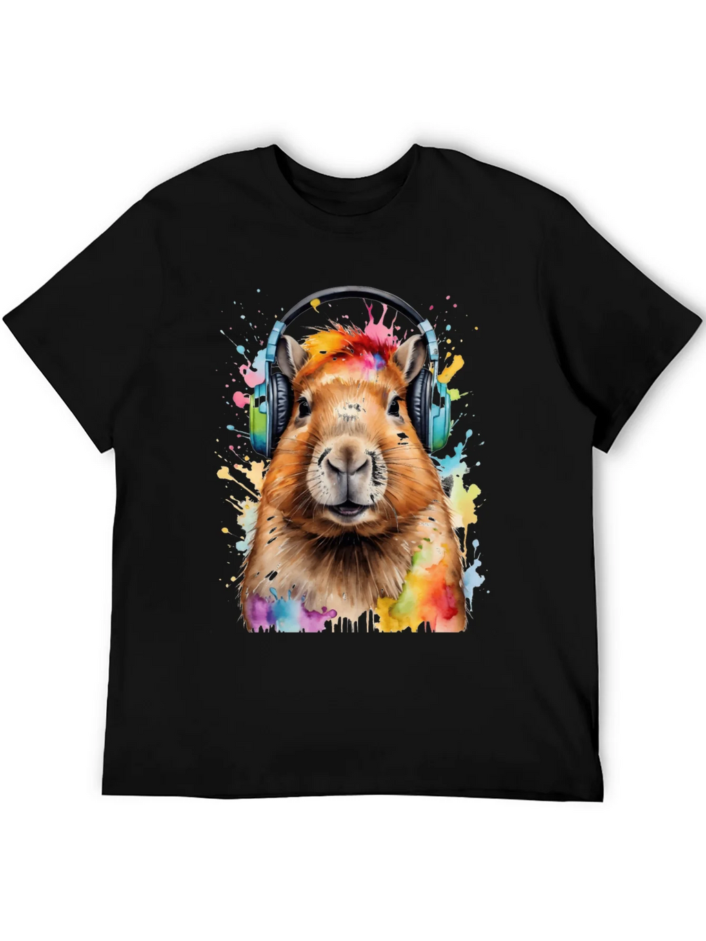 Capybara Headphone Graphic Tee product image 1