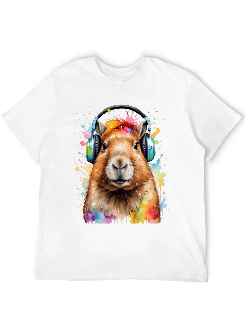 Capybara Headphone Graphic Tee product image 3