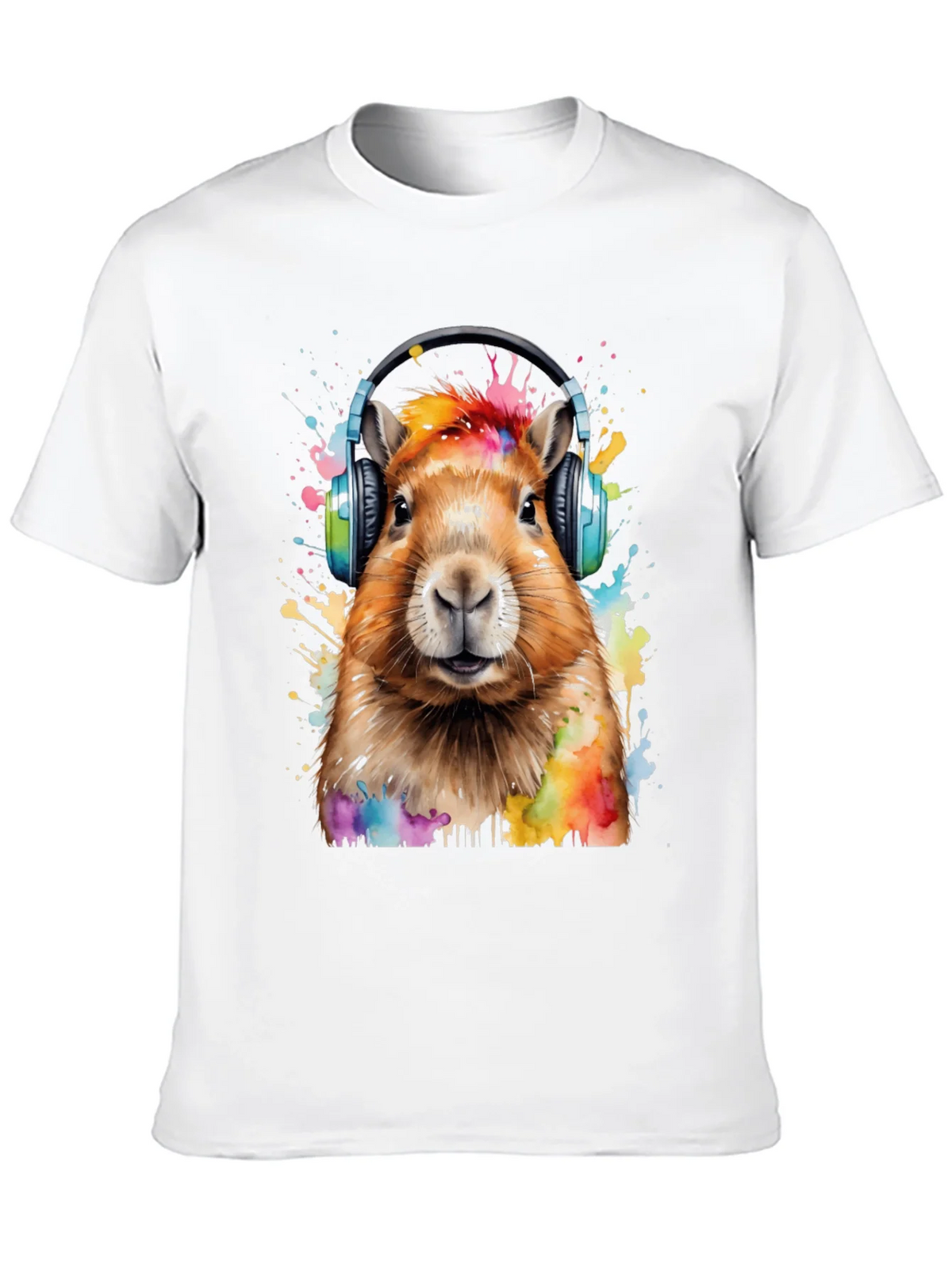 Capybara Headphone Graphic Tee product image 2