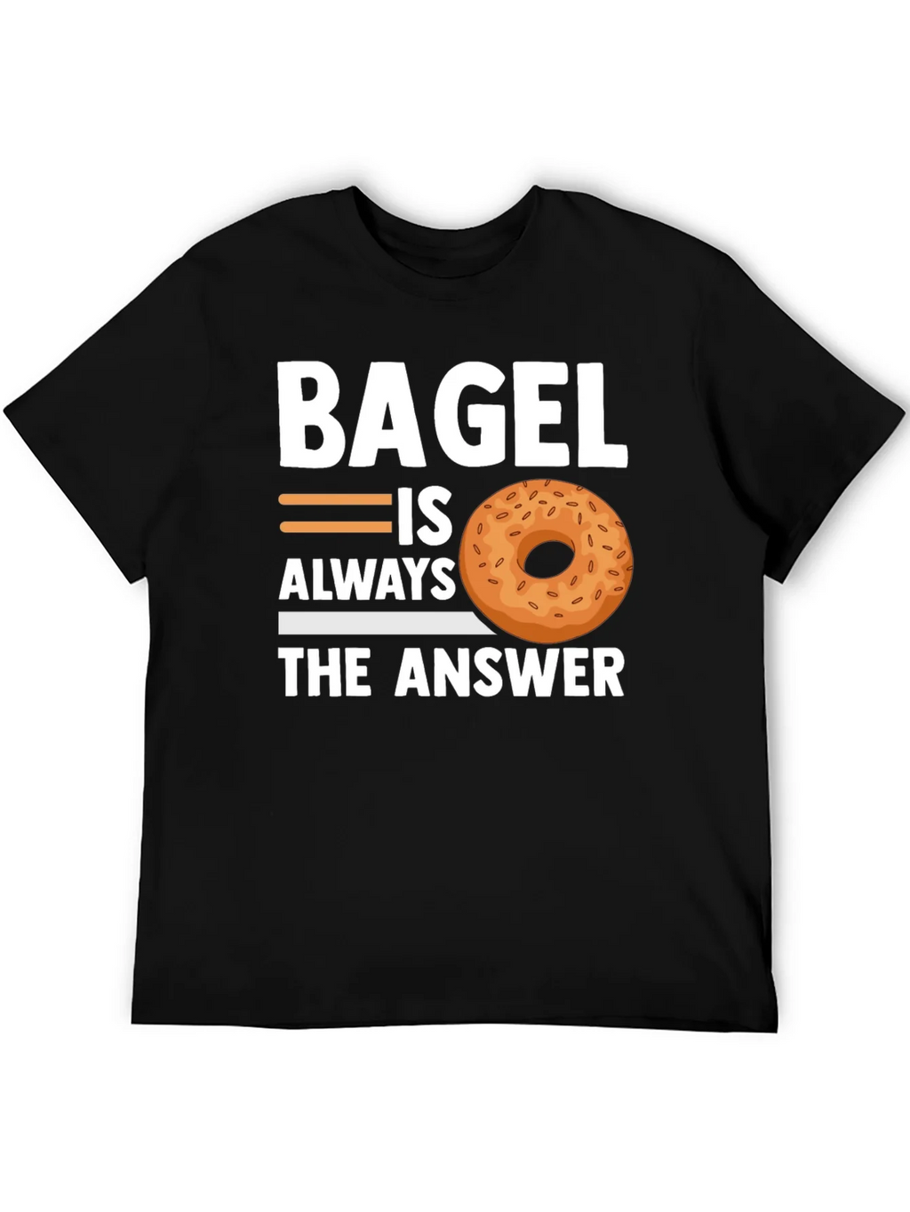 Bagel Always The Answer T-Shirt - Unisex Cotton Tee product image 5