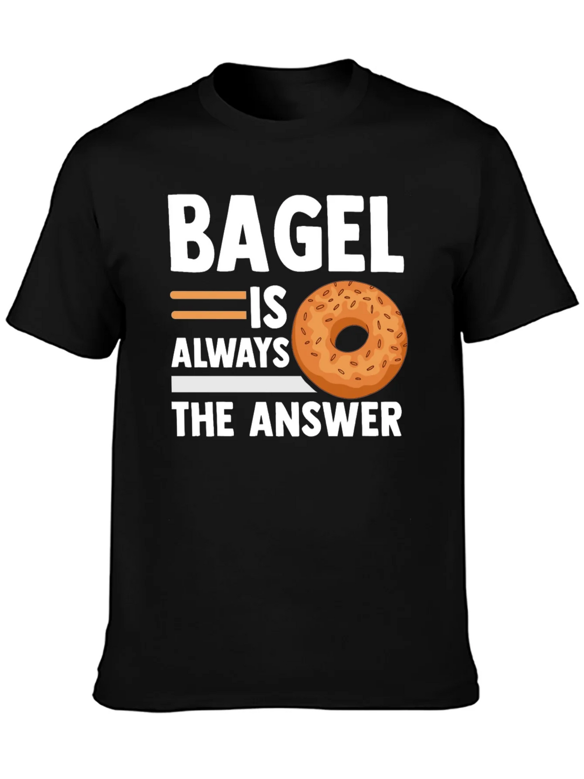 Bagel Always The Answer T-Shirt - Unisex Cotton Tee product image 3