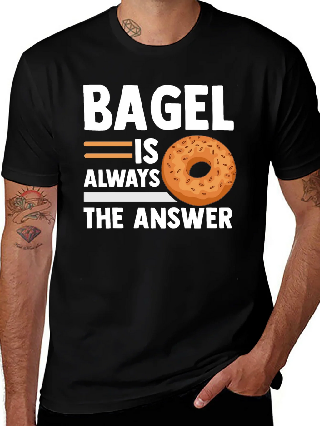Bagel Always The Answer T-Shirt - Unisex Cotton Tee product image 1