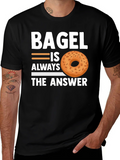 Bagel Always The Answer T-Shirt - Unisex Cotton Tee product image 1