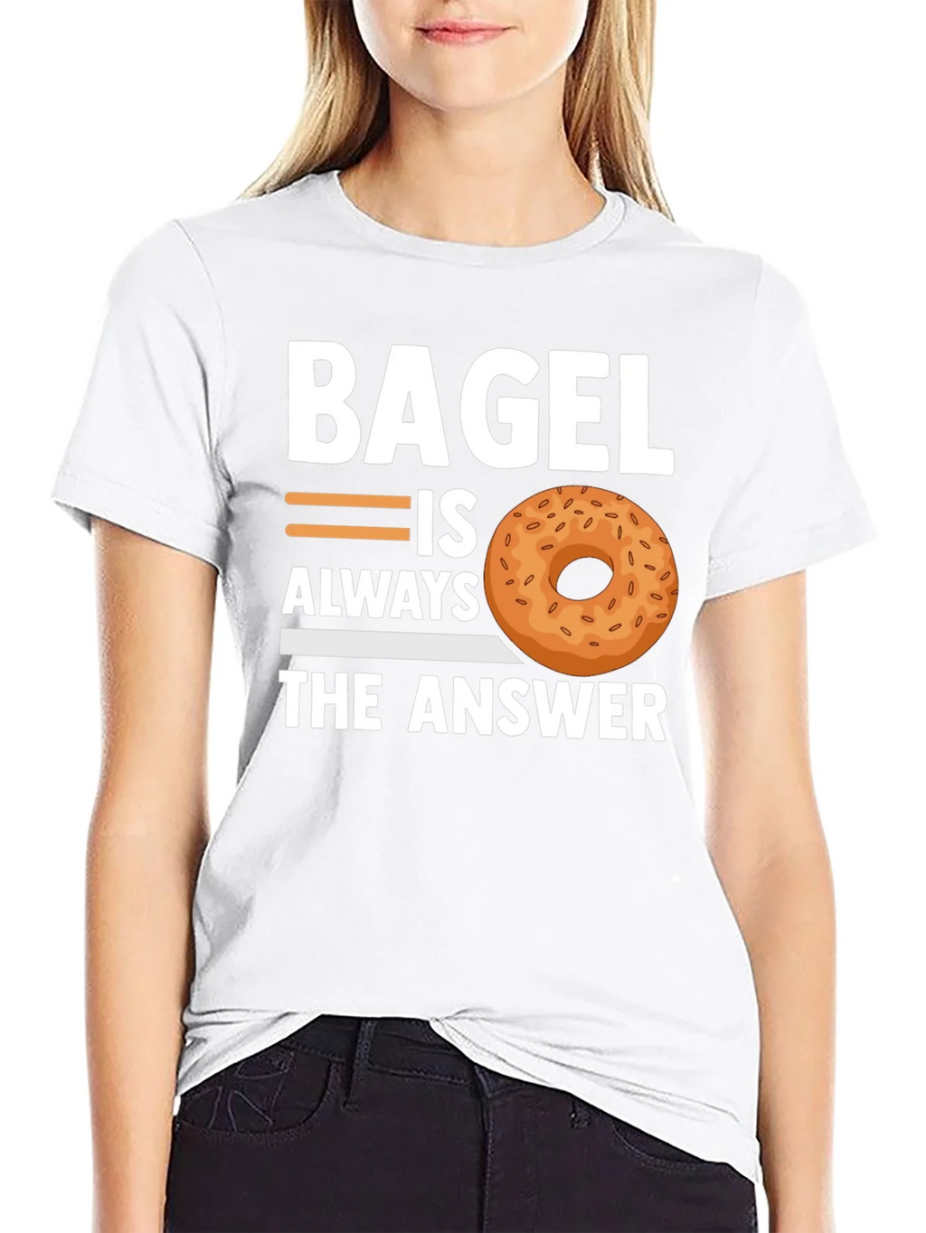 Bagel Always The Answer T-Shirt - Unisex Cotton Tee product image 8
