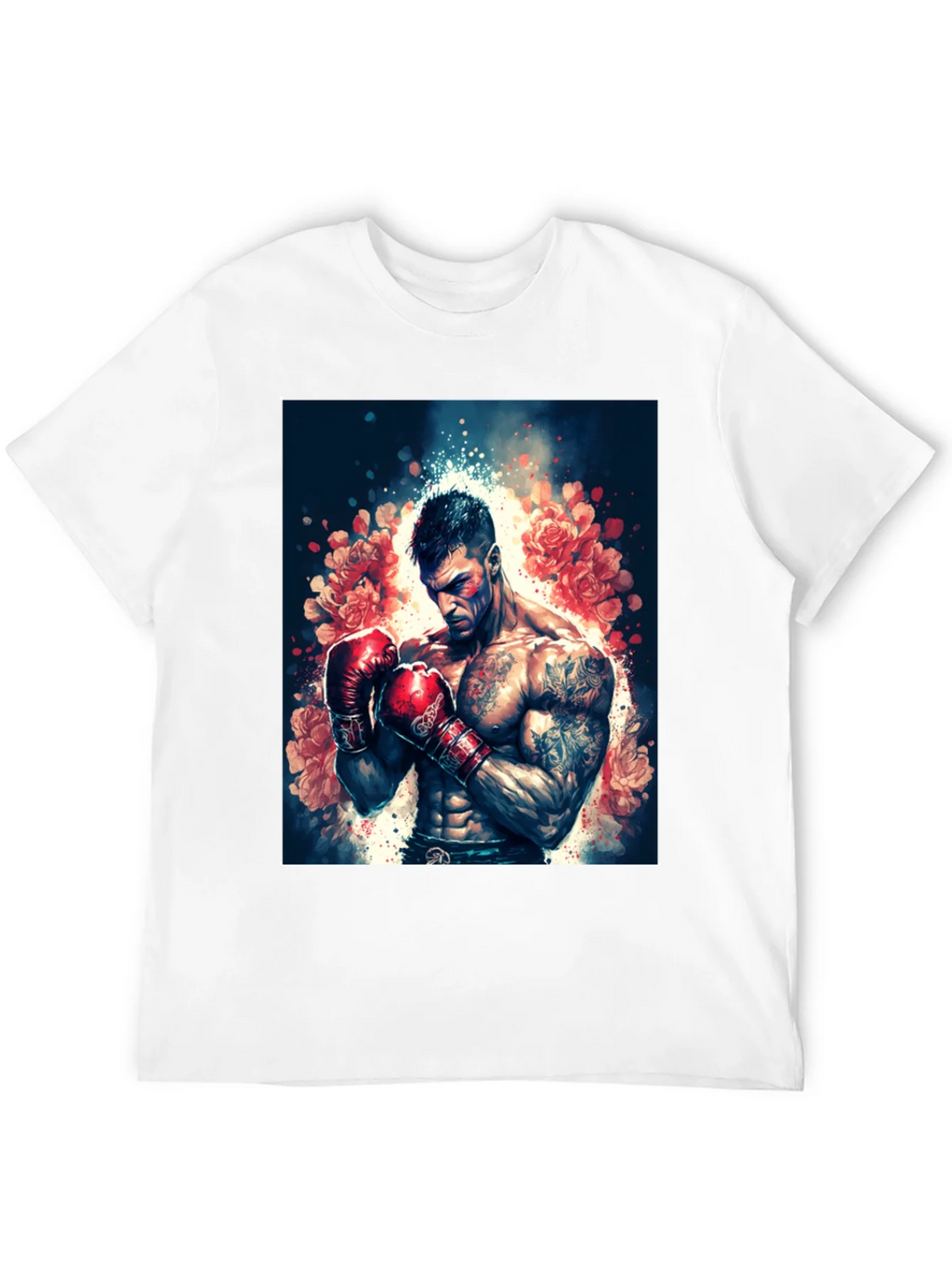 Floral Boxer Graphic Tee - Black T-Shirt product image 10