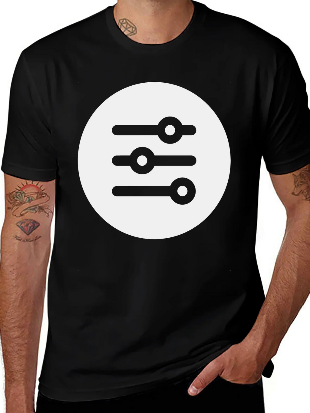 Graphic Tee: Equalizer Design Black T-Shirt product image 1