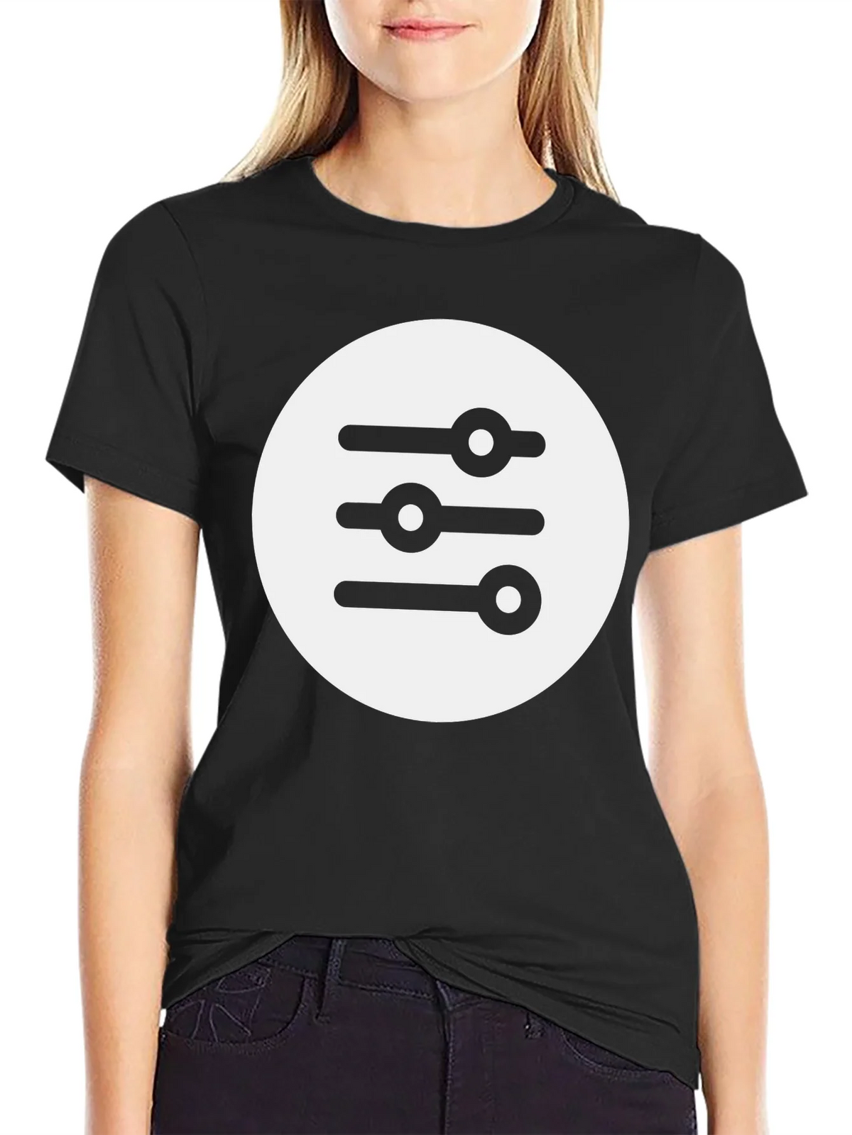 Graphic Tee: Equalizer Design Black T-Shirt product image 2