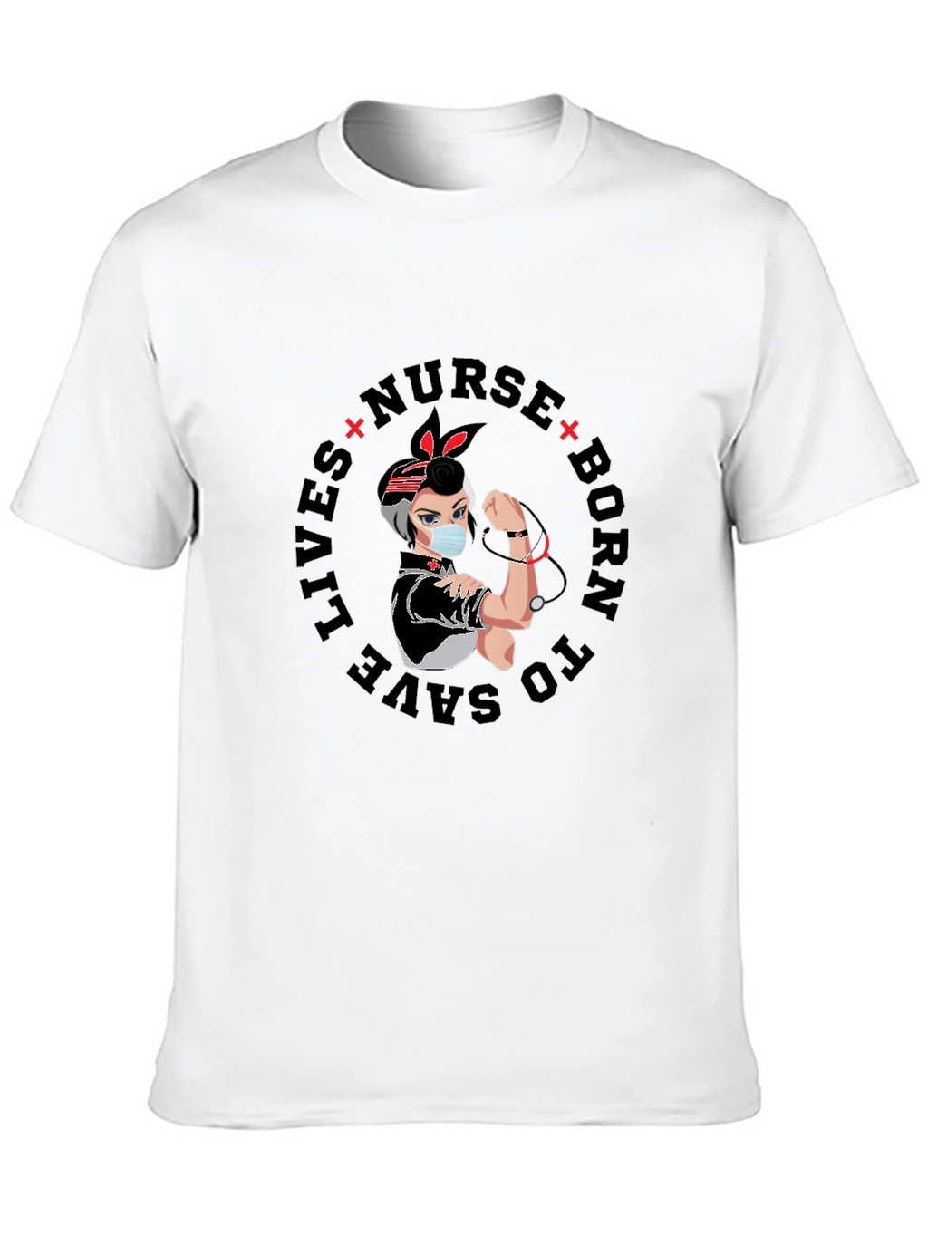 Nurse Born to Save Lives Graphic T-Shirt product image 9