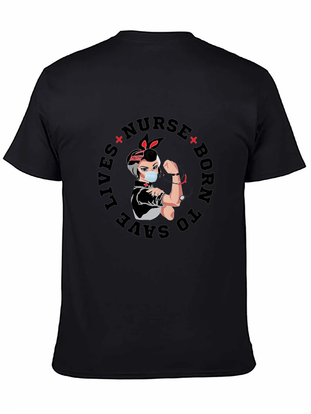 Nurse Born to Save Lives Graphic T-Shirt product image 4
