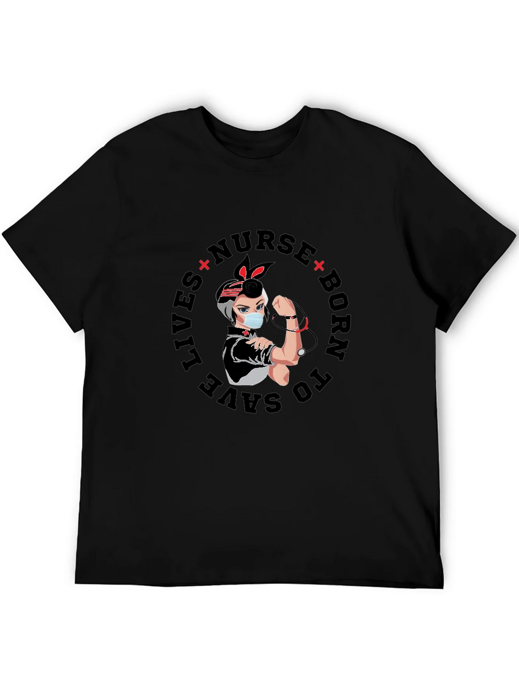 Nurse Born to Save Lives Graphic T-Shirt product image 5
