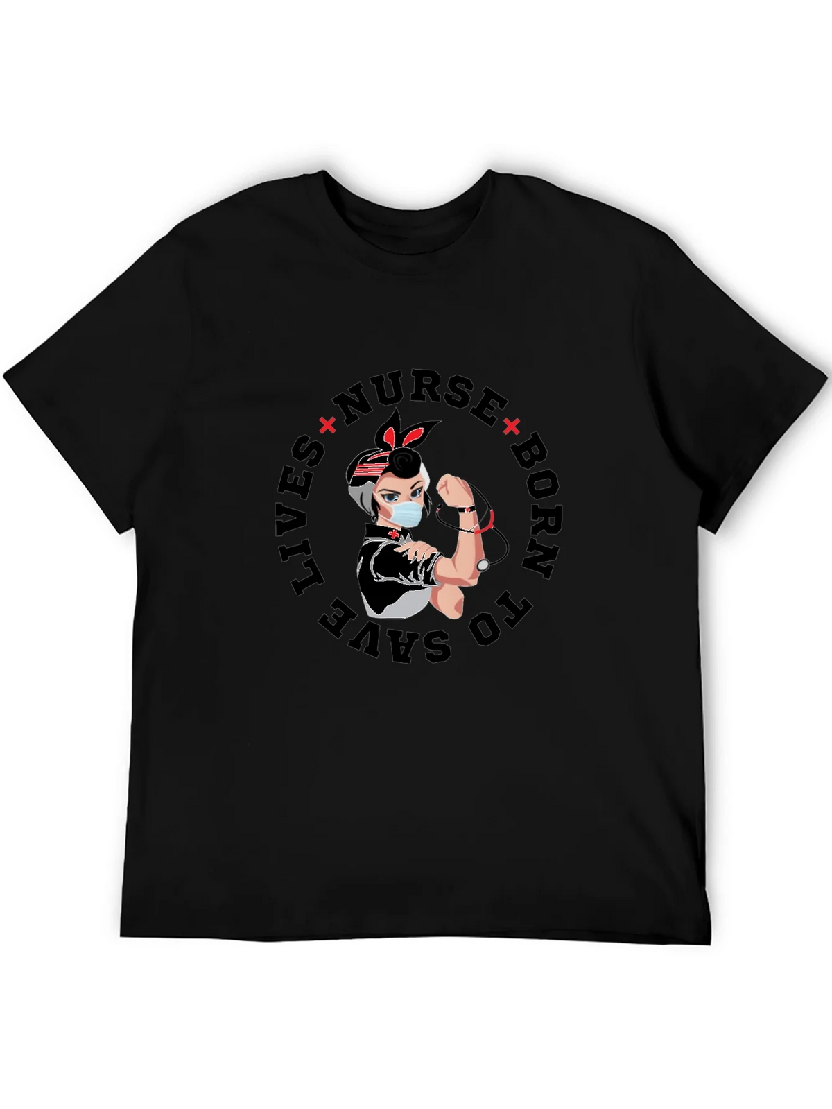 Nurse Born to Save Lives Graphic T-Shirt product image 5