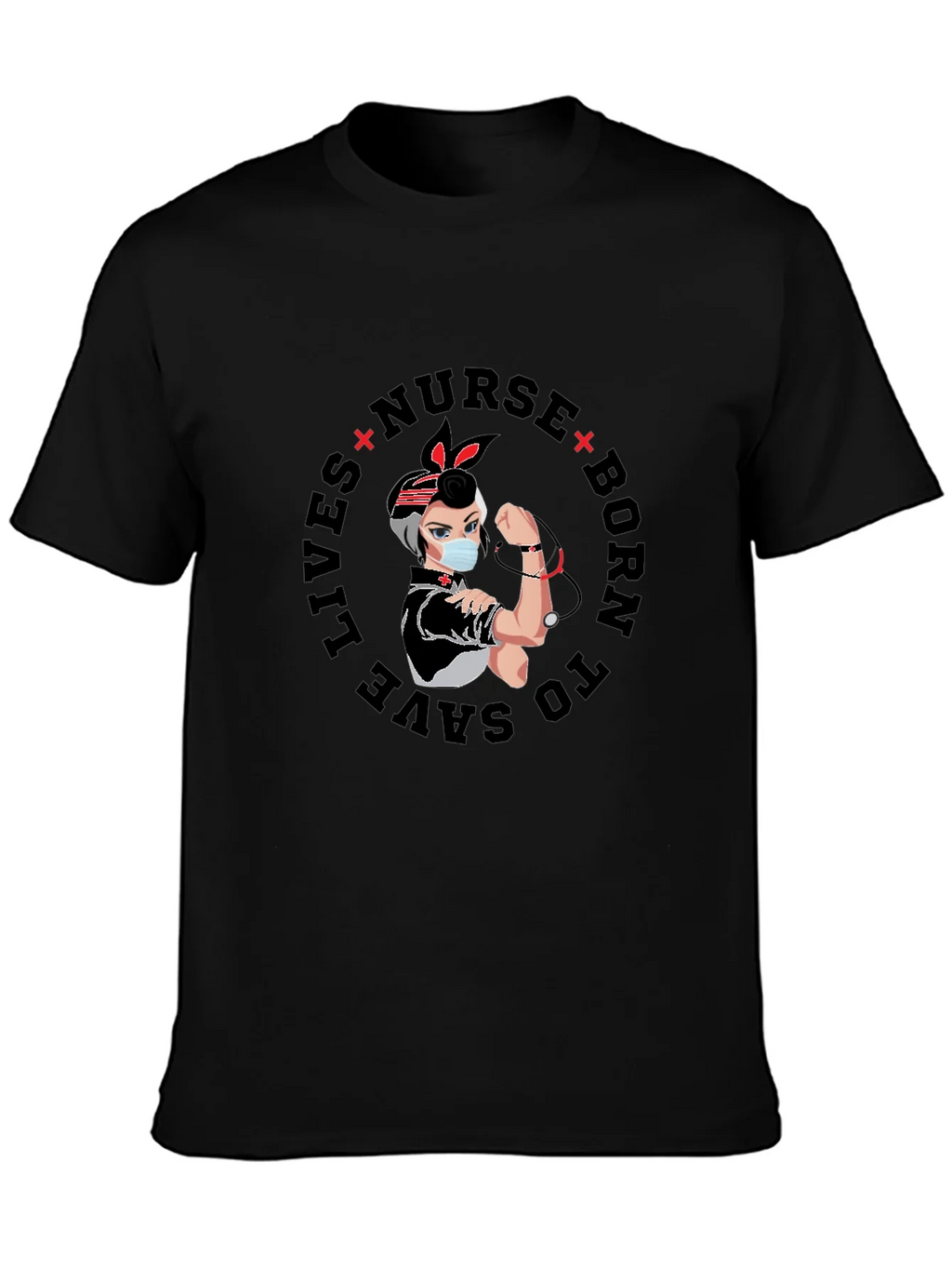 Nurse Born to Save Lives Graphic T-Shirt product image 3