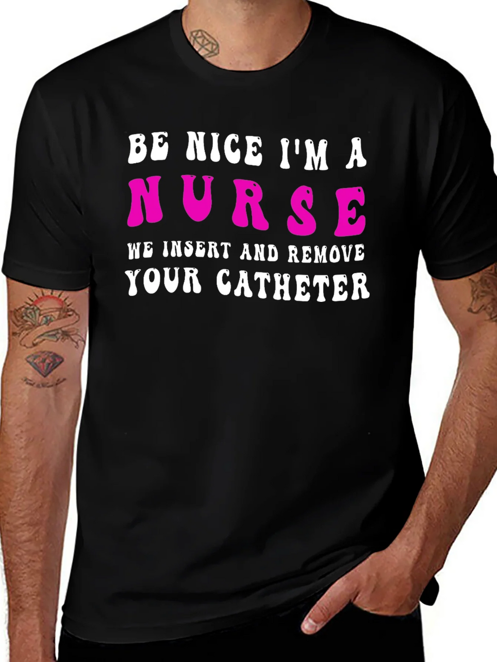 Funny Nurse Catheter T-Shirt product image 1