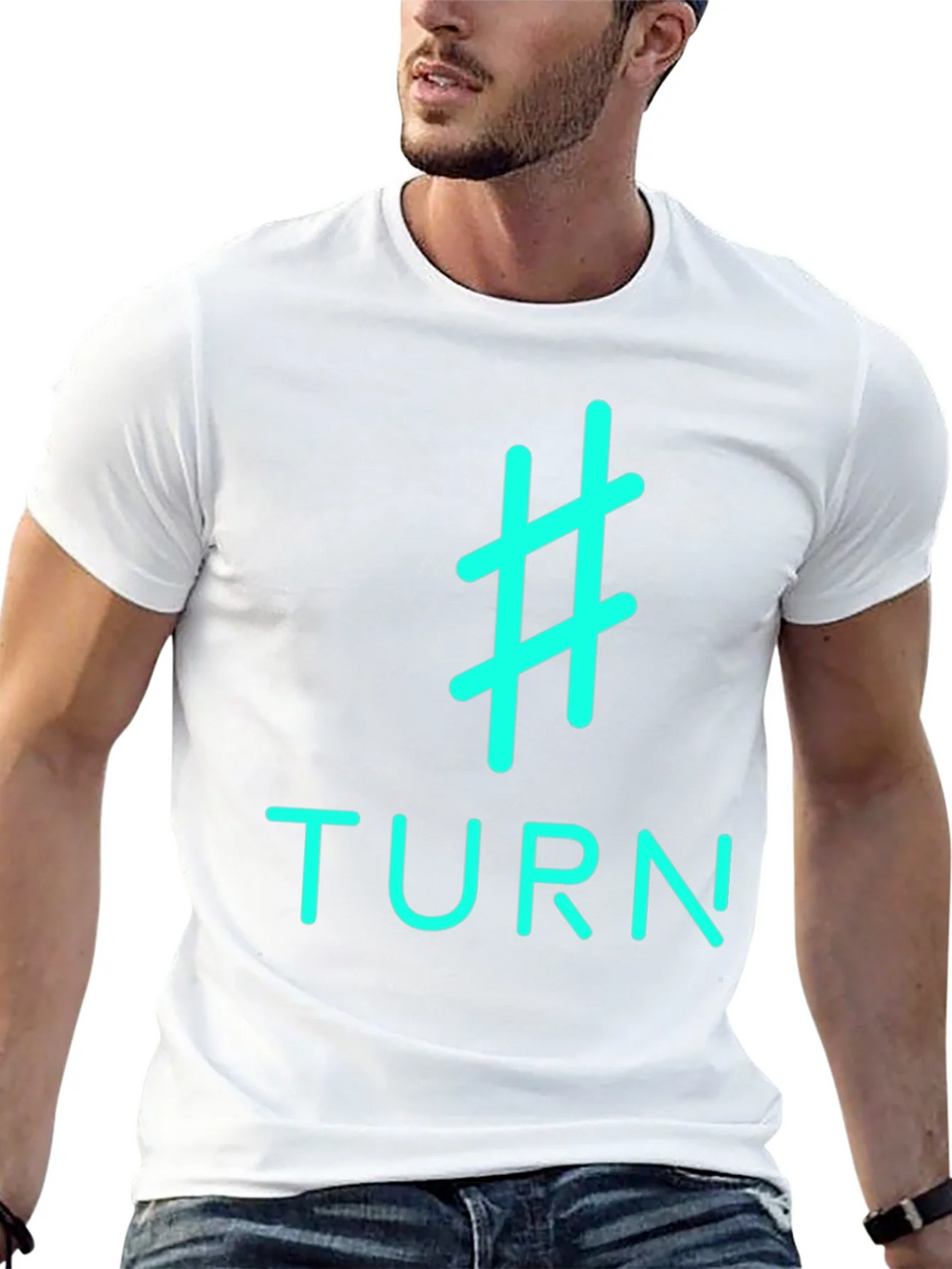 Hashtag Turn Graphic Tee - Black Cotton product image 12
