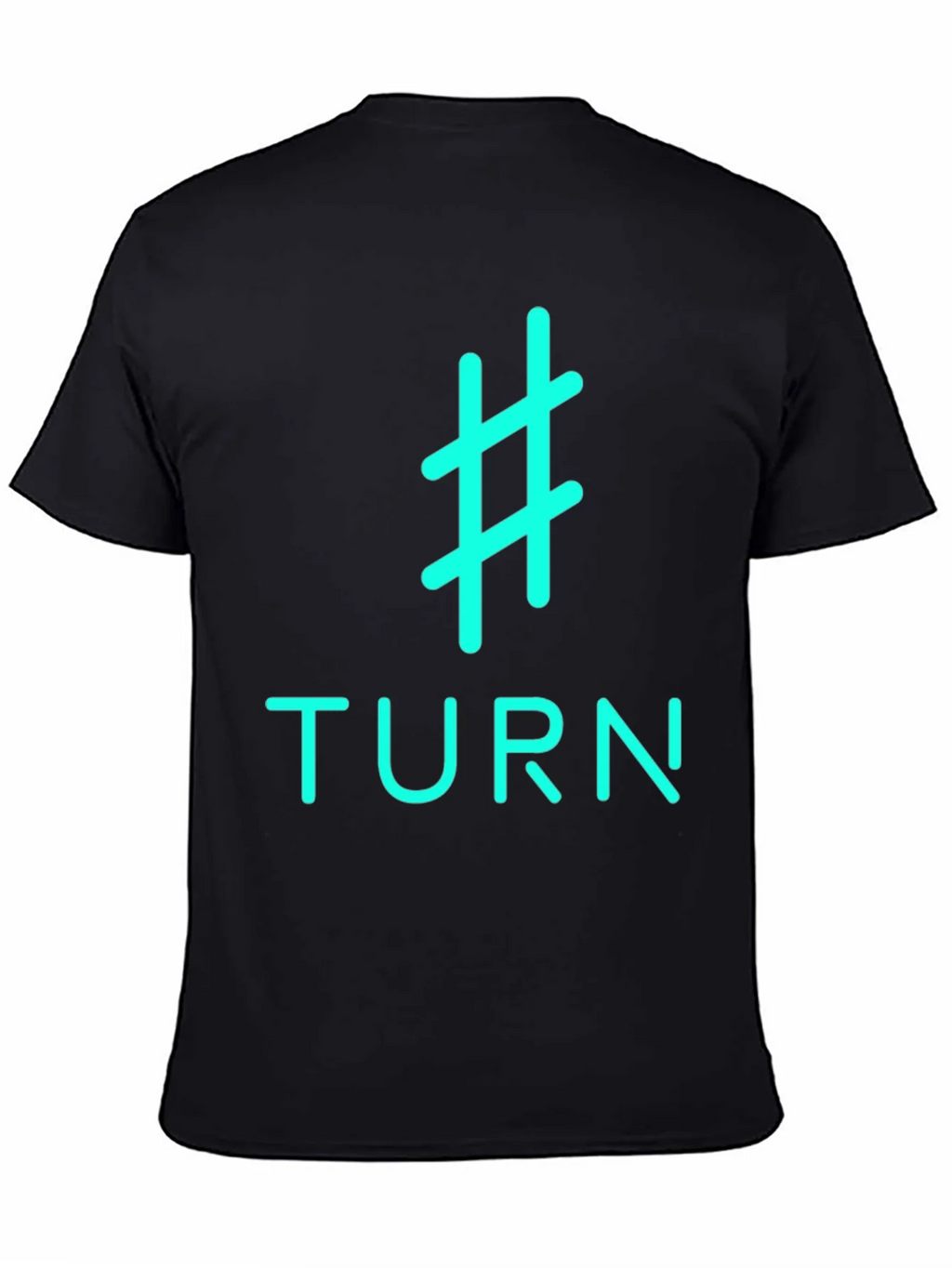 Hashtag Turn Graphic Tee - Black Cotton product image 4