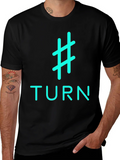 Hashtag Turn Graphic Tee - Black Cotton product image 1