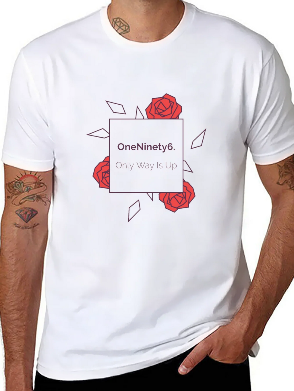 OneNinety6 Rose Graphic Tee - Black Cotton Blend product image 5