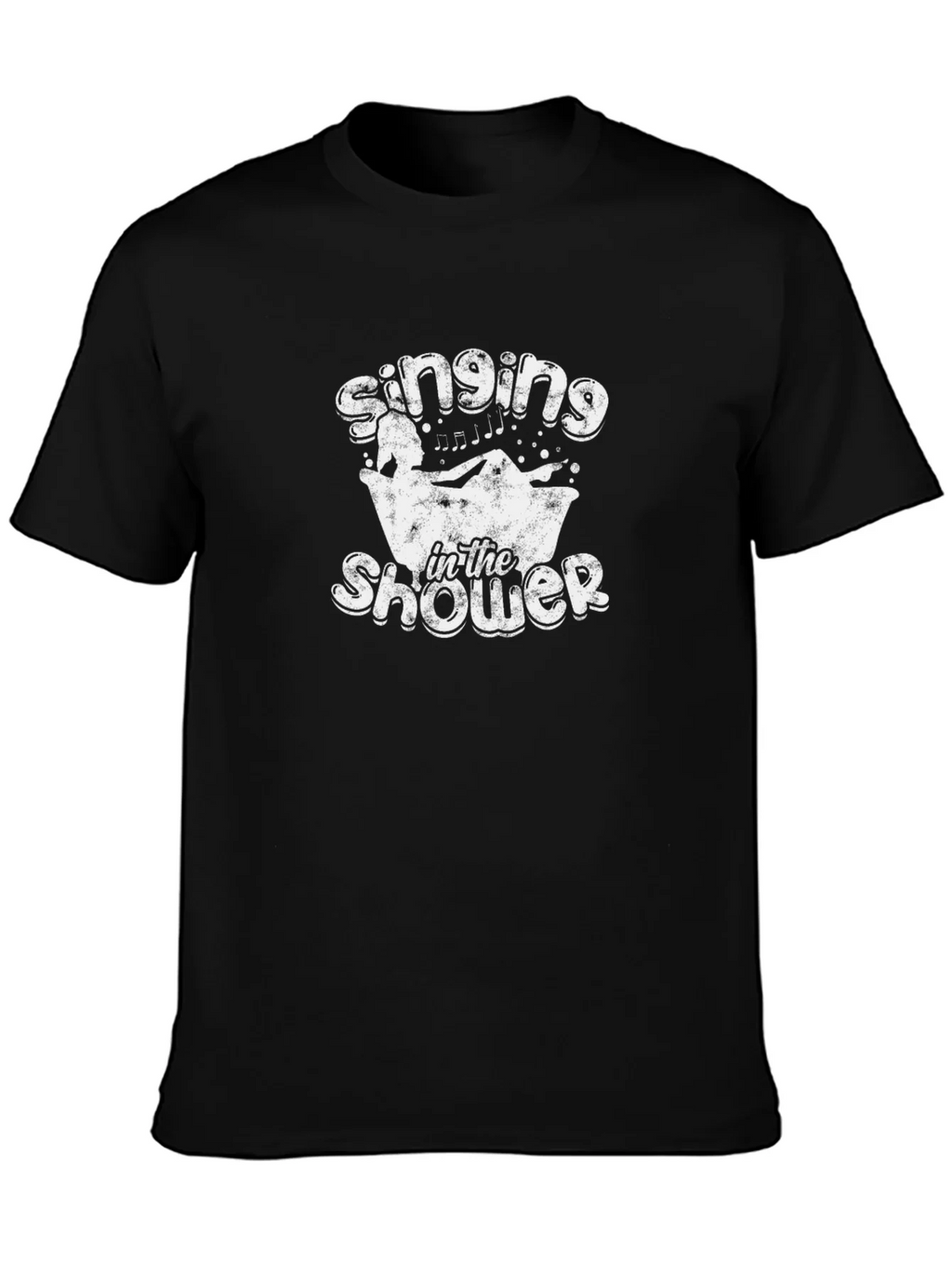 Singing In The Shower Black Cotton Tee product image 1