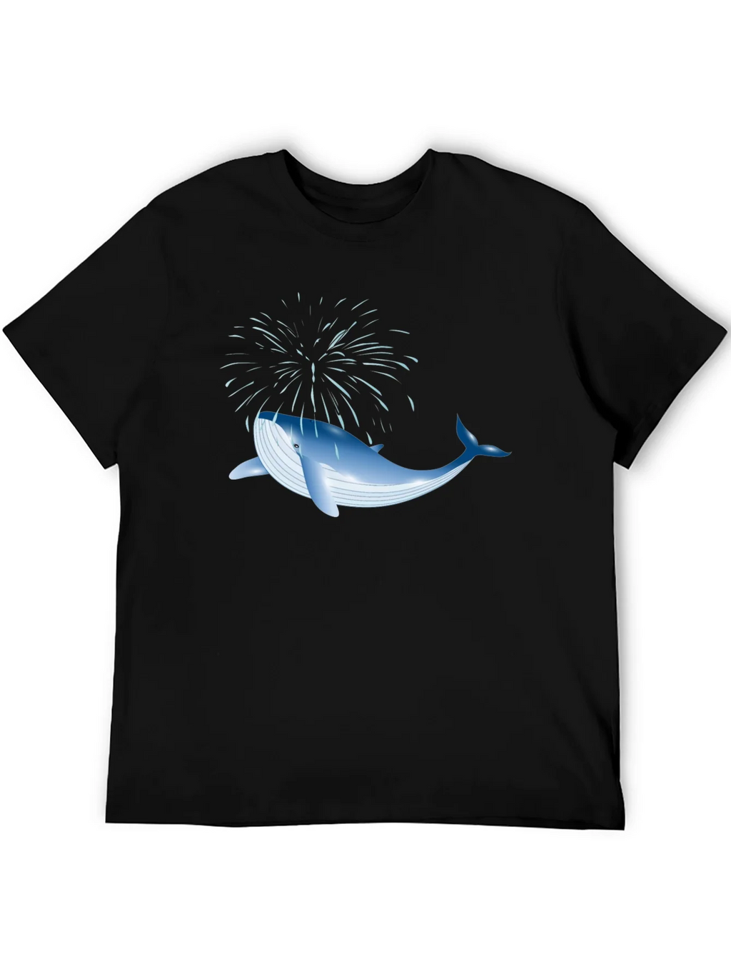 Whale Fireworks Graphic Tee - Black Cotton Blend product image 5