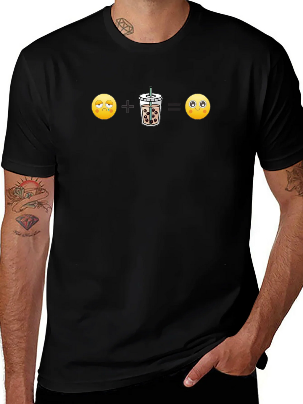 Boba Tea Equation Graphic Tee - Black product image 1