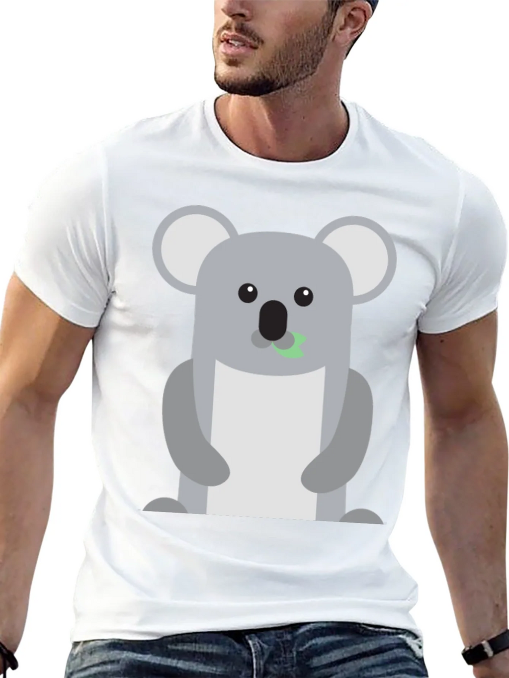 Cute Koala Graphic Black T-Shirt product image 4
