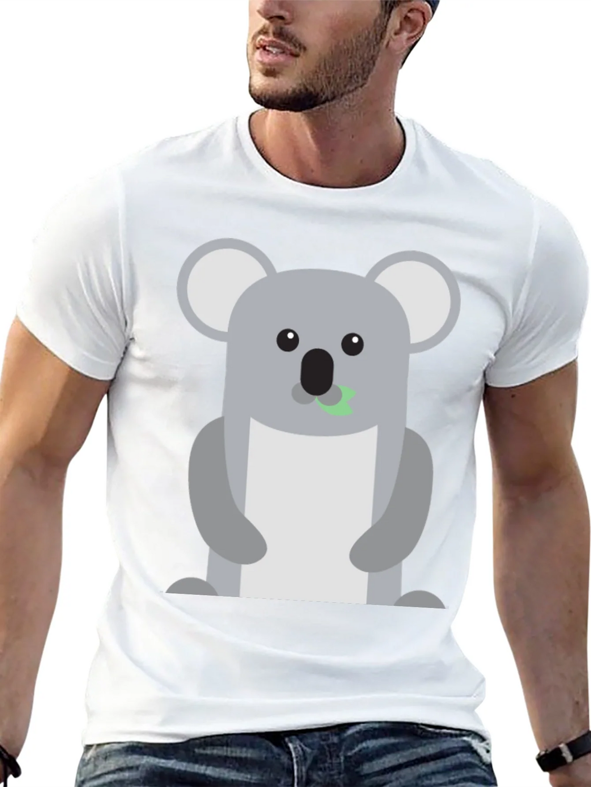 Cute Koala Graphic Black T-Shirt product image 4