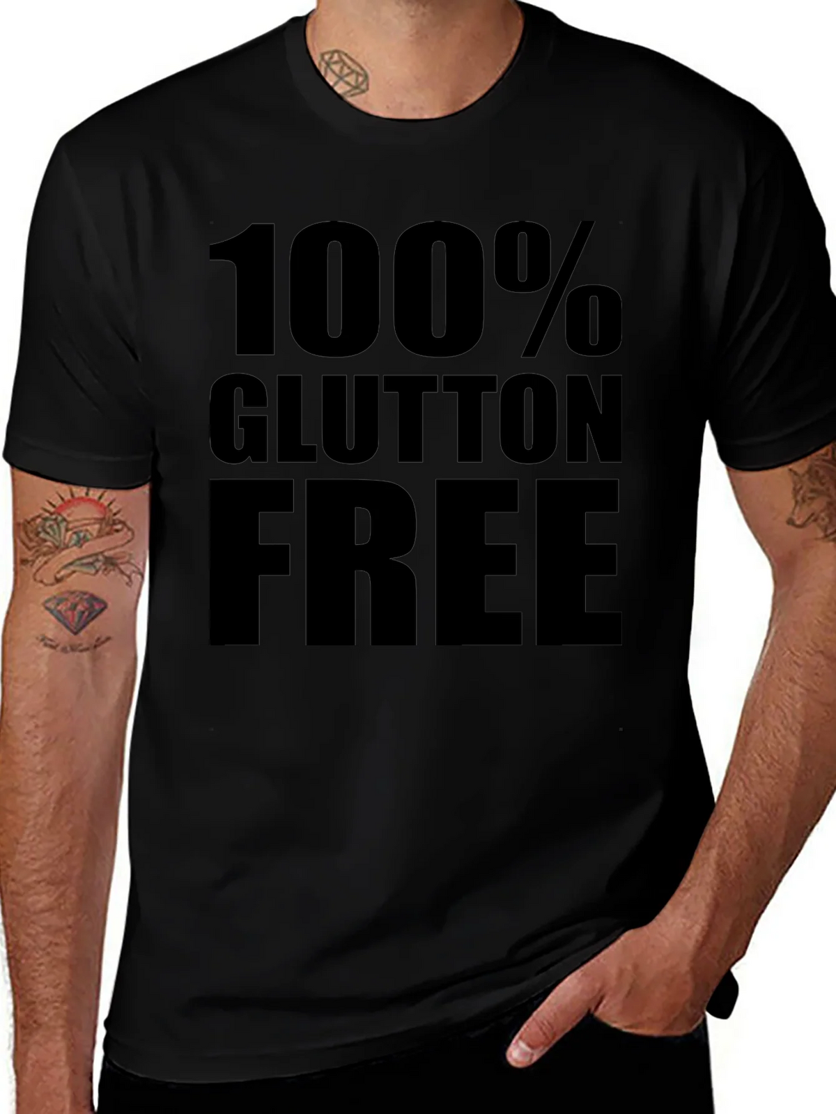 100% Gluten Free Black Graphic Tee product image 1