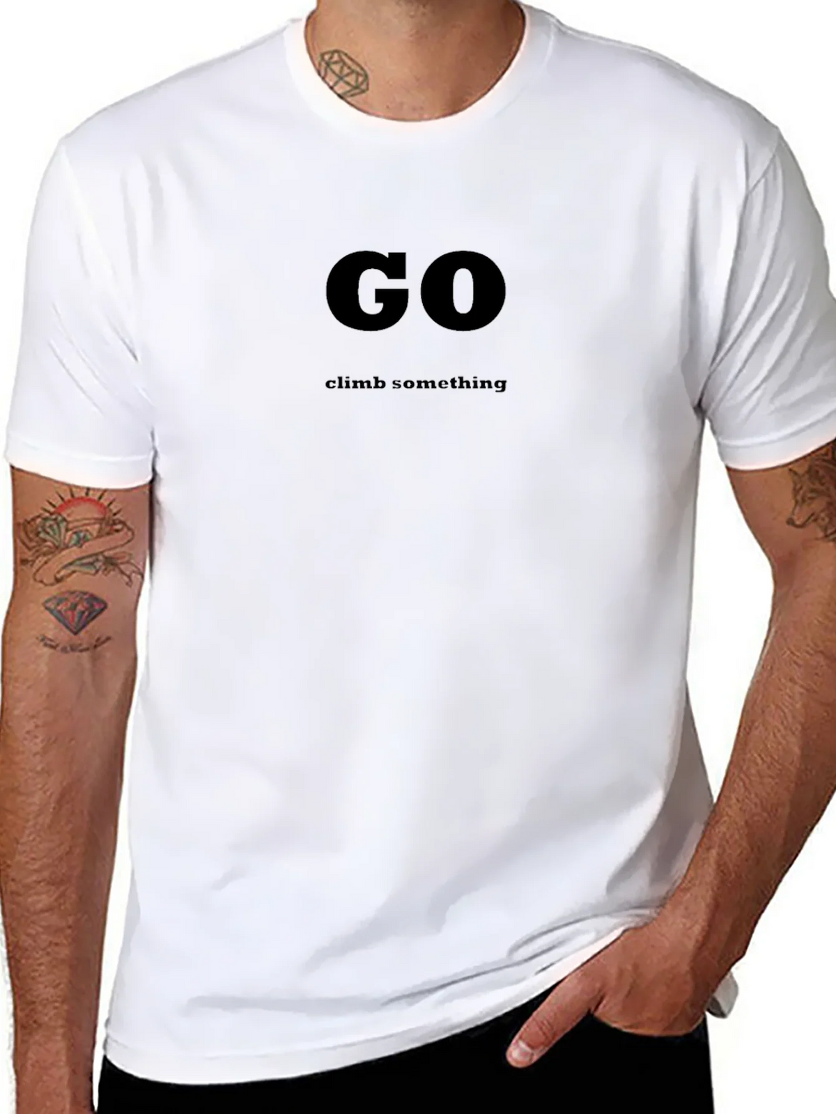 Go Climb Something Black Graphic T-Shirt product image 6