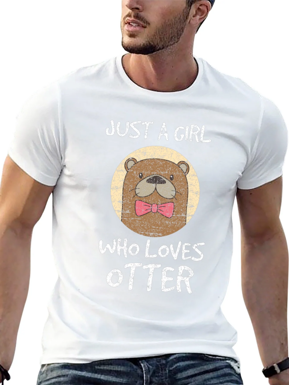 Just a Girl Who Loves Otters Black T-Shirt product image 12
