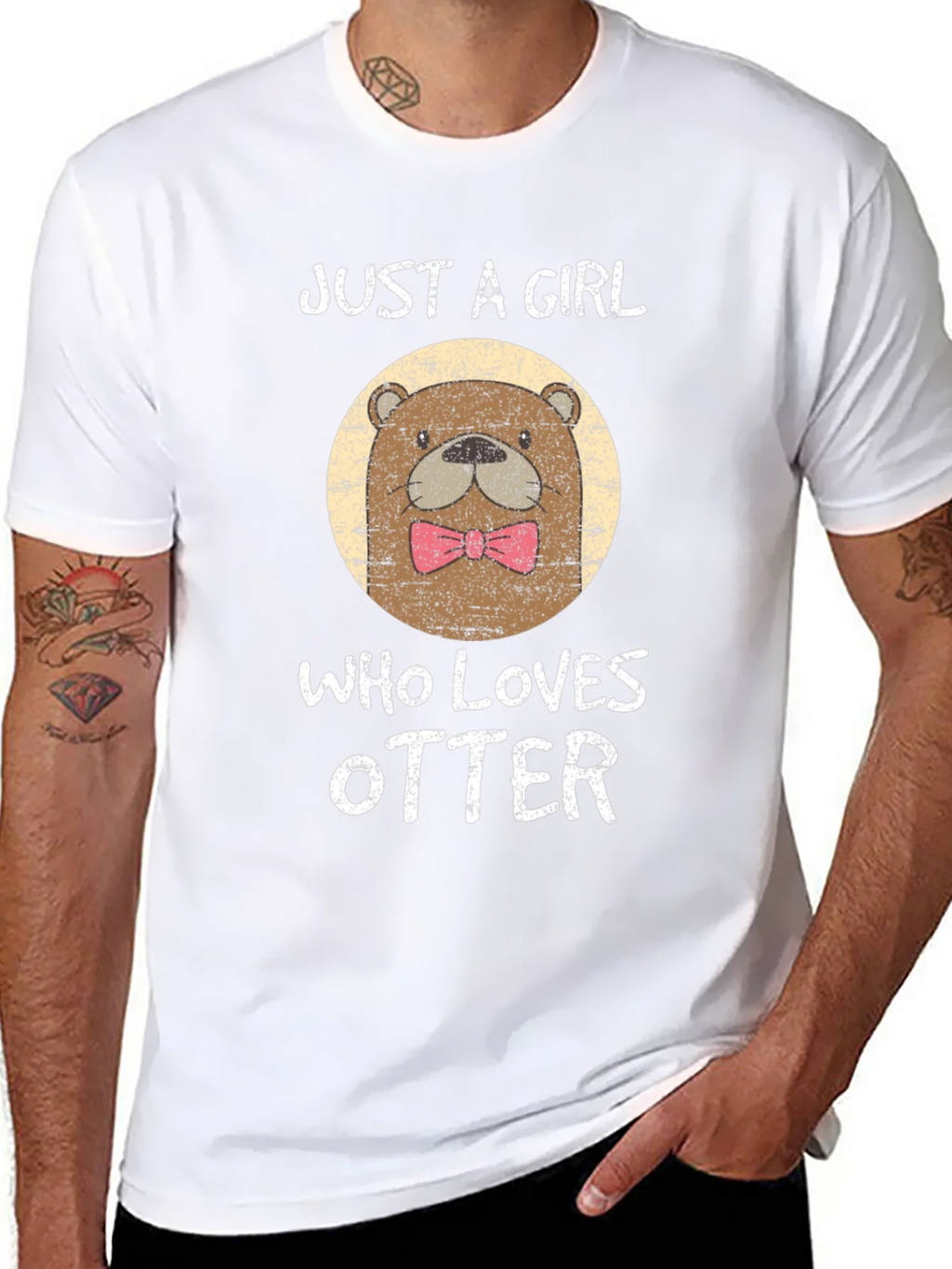 Just a Girl Who Loves Otters Black T-Shirt product image 7