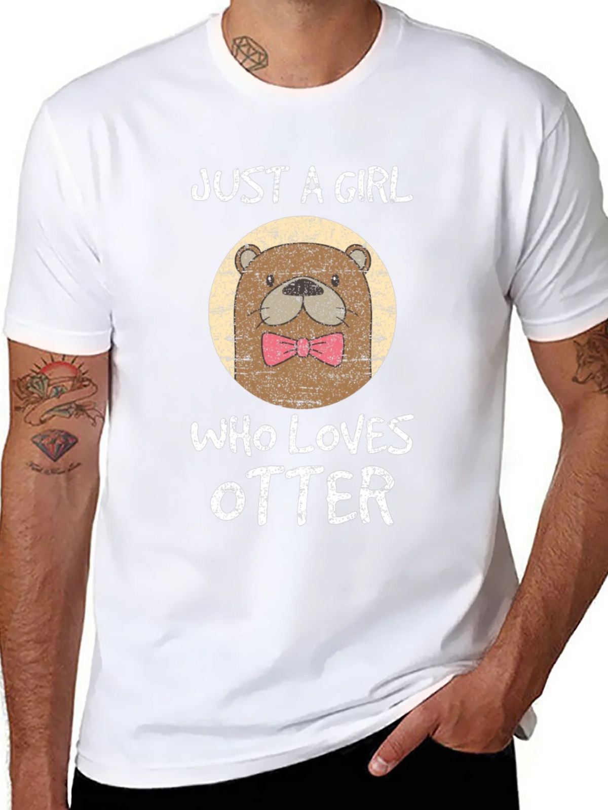 Just a Girl Who Loves Otters Black T-Shirt product image 7