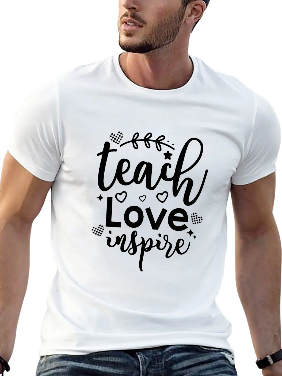Teach Love Inspire Black Graphic Tee product image 12