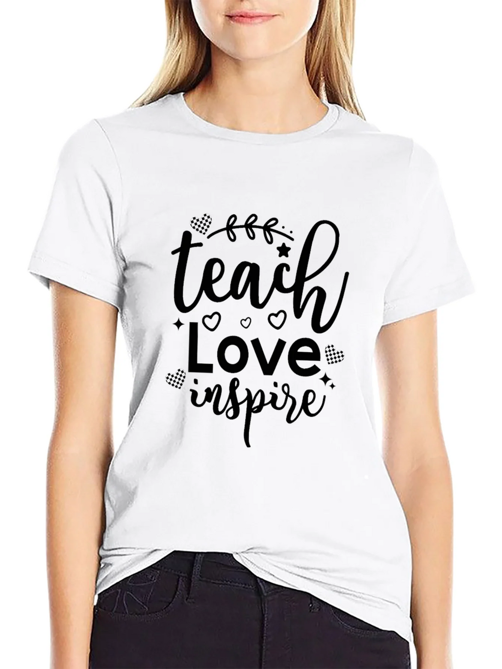Teach Love Inspire Black Graphic Tee product image 8